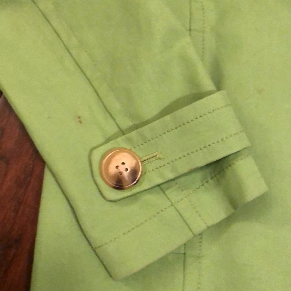 Old Navy Lime Green Single-Breasted Trench Coat - Picture 4 of 8